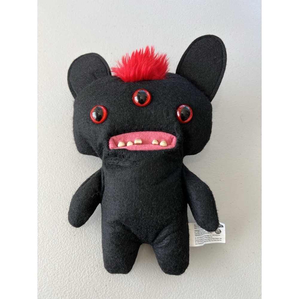 Fuggler 9" Hairy Fuggs Reeko Mohawk Black Stuffed Animal